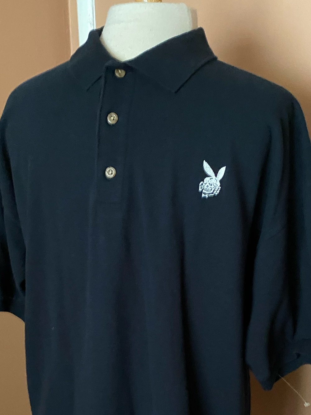 Fuct death bunny black polo shirt large